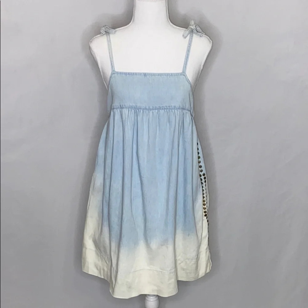 BCBGeneration Denim Babydoll Mini Dress/Tunic- 2